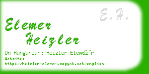 elemer heizler business card